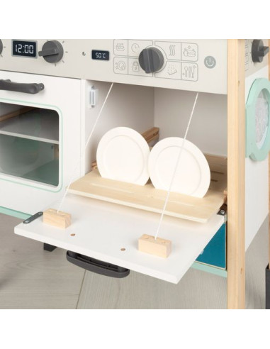 Woomax - Cocina De Madera Eléctrica Con Luz,...