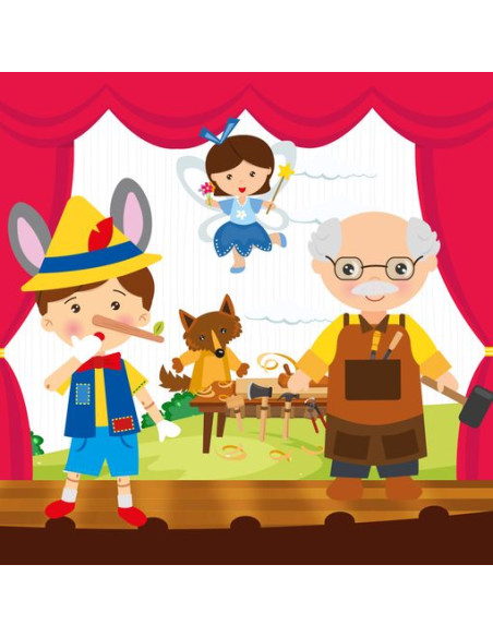 Colorbaby Cucu Show - Set 4 Marionetas 25 Cm Pinocho