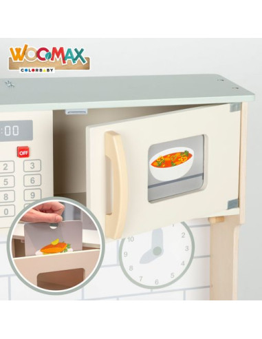Woomax - Cocina De Madera Eléctrica Con Luz,...