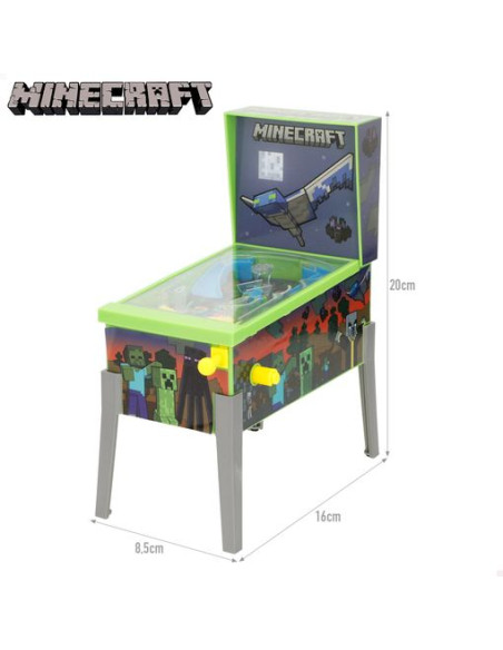 Minecraft - Mini Pinball De Juguete Con Luz Y Sonido