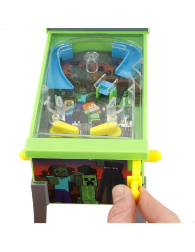 Minecraft - Mini Pinball De Juguete Con Luz Y...