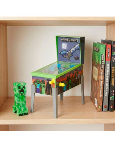 Minecraft - Mini Pinball De Juguete Con Luz Y...