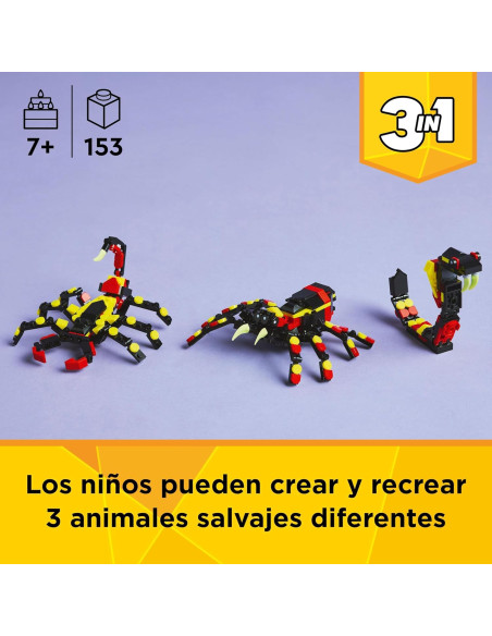 LEGO Creator 3 en 1 Fauna Salvaje: Araña Misteriosa