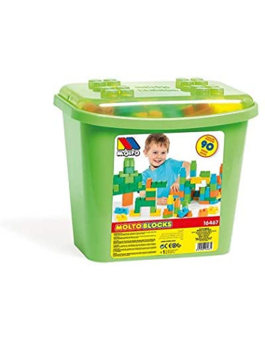 Molto Cubeta Bloques 90 Piezas| Juguete Infantil 