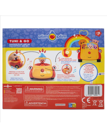 Plim Plim – Vehículo Interactivo Tuni PL85060 con Figura Extraíble de Plim Plim