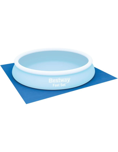 BESTWAY 58002 - Tapiz de Suelo Protector 396x396 cm para Piscina Redonda con Diámetro 366 cm de PVC 