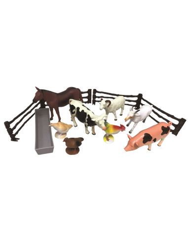 National G. Cubo Animales Granja 13 Pcs