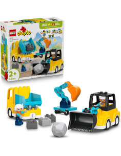 LEGO Duplo Vehículos de Construcción “3en1” - Camiones,...
