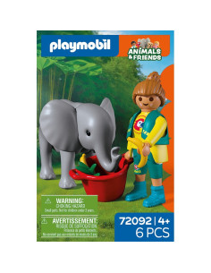Playmobil Zoo Elefante bebe y cuidadora 2