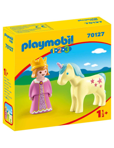 Playmobil 1.2.3 Princesa Con Unicornio 70127