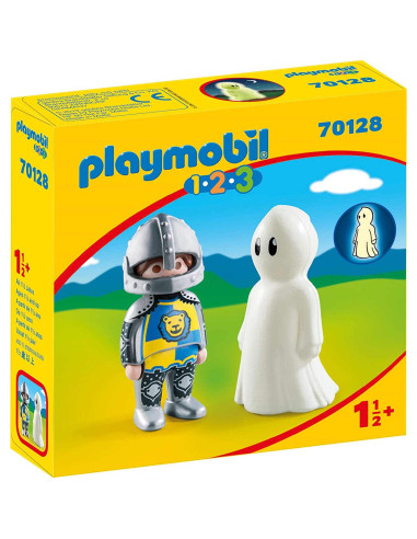 Playmobil 1.2.3 Caballero Con Fantasma 70128