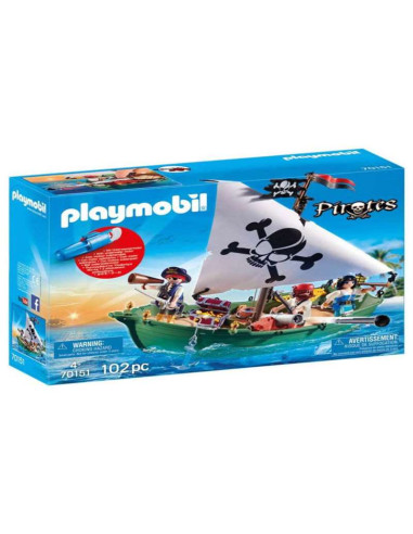 Playmobil Barco Pirata Con Motor Submarino 70151