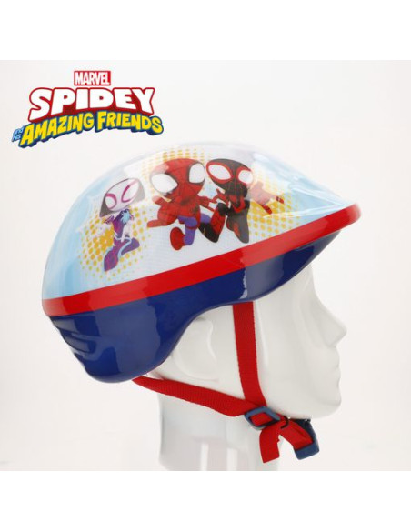 Spidey - Casco Infantil 48-52 Cm Corcho Y Plástico Resistente Con Cierre Seguro