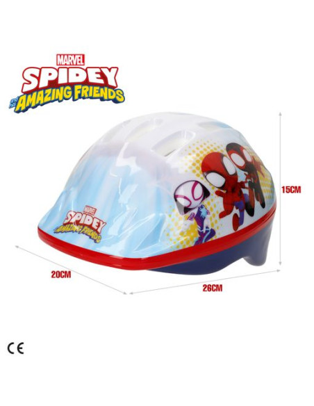 Spidey - Casco Infantil 48-52 Cm Corcho Y Plástico Resistente Con Cierre Seguro