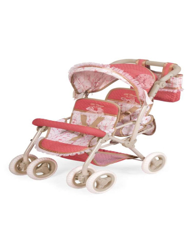 Coche de Muñecas Silla Gemelar Plegable Martina