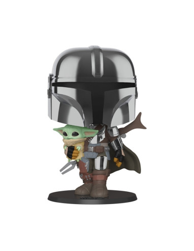 Funko Pop StarWars The Mandalorian Figura Con Armadura  y Baby Yoda