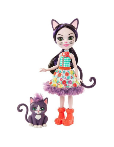 Enchantimals Muñeca Ciesta Cat con Mascota Climber