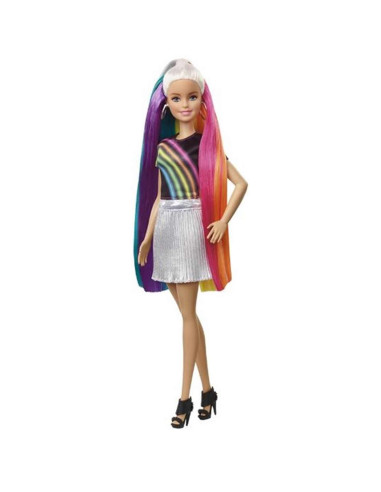 Barbie Muñeca con Pelo de Arcoiris