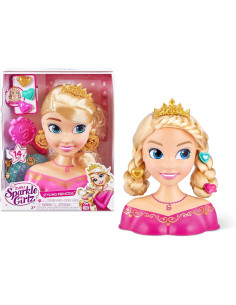 Busto Sparkle Con 14 Accesorios Para Peinar 23cm