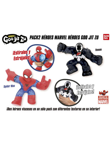 Goo Jit Zu Pack 2 Figuras Spiderman VS Venom