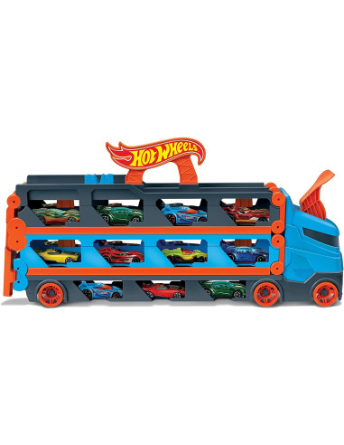 Hot Wheels Camión convertible en pista para coches de juguete 4 años