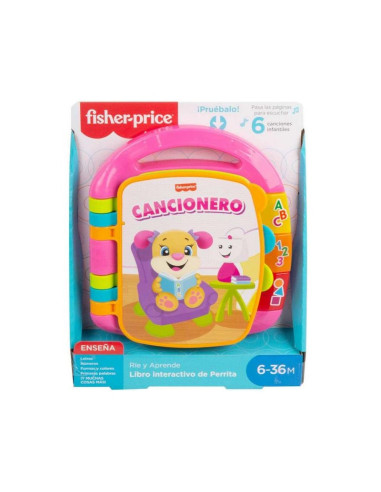 Fisher-Price Ríe y aprende Libro Musical de Aprendizaje Rosa Mattel DLF23