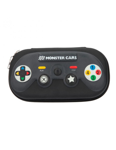 Monster Cars estuche con forma de mando negro