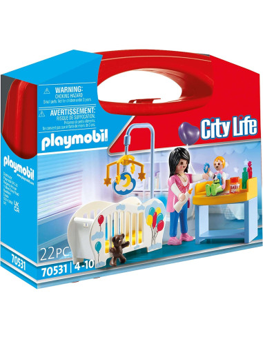 PLAYMOBIL City Life Maletín habitación bebé 70531