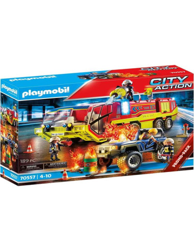 Playmobil Operación de rescate con camión de bomberos 70557