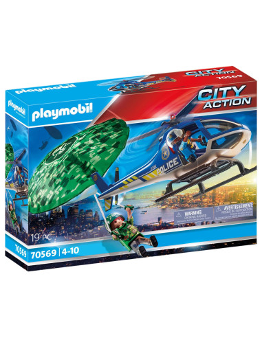 Playmobil Helicóptero de policía: persecución en p 70569