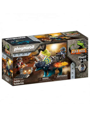 Playmobil Dino Rise Triceraptos Disturbios por las piedras legendarias 70627