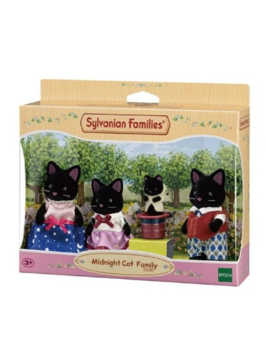 Sylvanian Families Familia Gato Medianoche