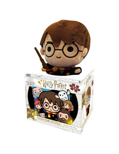 Set Puzzle Lenticular 3D Harry Potter 300 Piezas y Peluche 