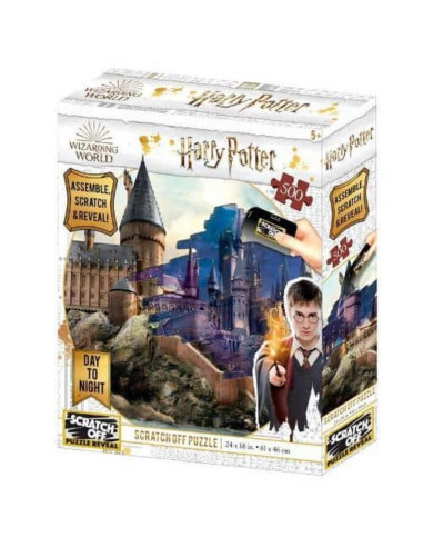 Harry Potter Puzzle para Rascar Hogwarts Dia y Noche 500 Piezas