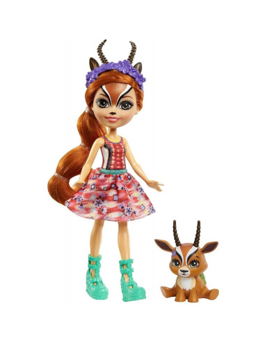 Muñeca Enchantimals Gabriela Gazelle y su Mascota Racer