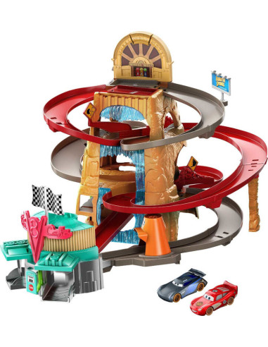 Disney Pixar Cars Radiador Springs Montaña Carrera Playset