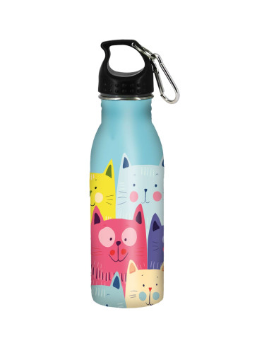 Ohmypop Cats Botella 500 Ml Metalica