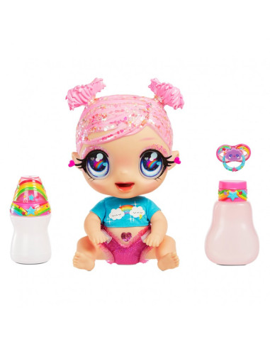 Glitter Babyz Muñeca Arcoiris Rosa