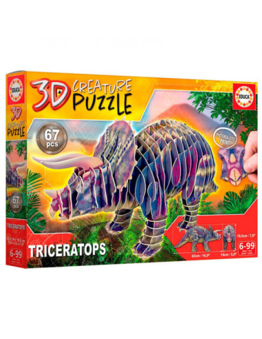 Puzzle 3D Creature Triceratops