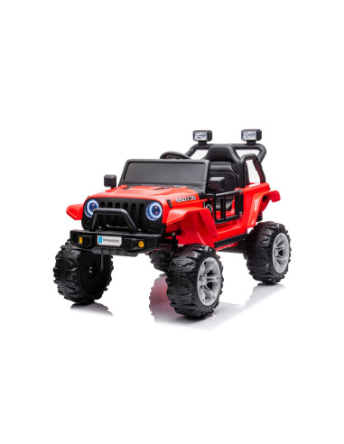 Vehículo Todoterreno Radio Control Jeep Rojo 12V Rueda Hinchable