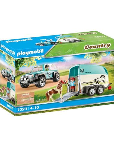 Playmobil - Coche con Remolque para Poni - 70511