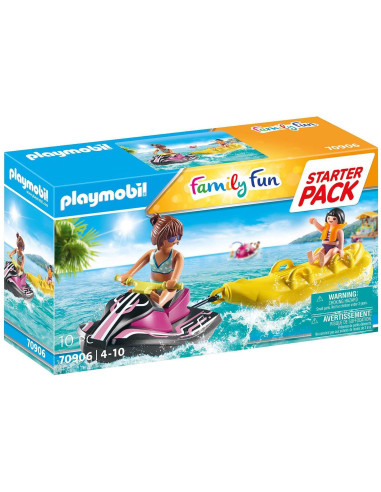 PLAYMOBIL 70906 - Starter Pack Moto de Agua con Bote Banana Juguete