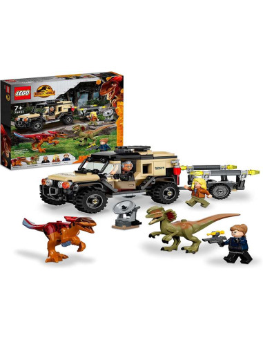 LEGO 76951 Jurassic World Transporte del Pyrorraptor y el Dilofosaurio