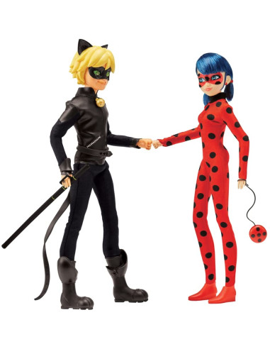 Ladybug: Pack de 2 Muñecas Miraculous articuladas Ladybug & Cat Noir