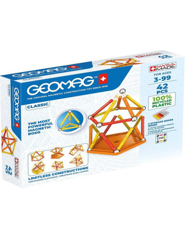 Geomag Color, Juego de Bloques de Construcción Magnéticos 42 piezas