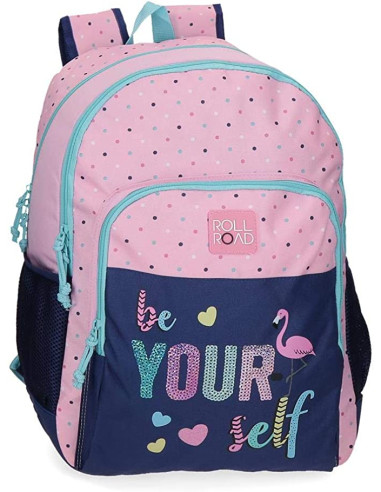 Mochila escolar Be yourself 2 compartimentos 46 cm