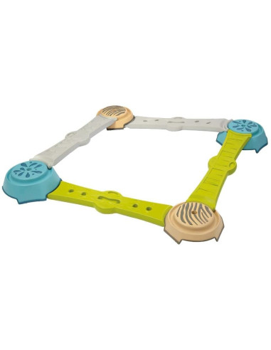 Smoby Toys- Circuito Equilibrio Aventura con 4 tramos y 4 Bases