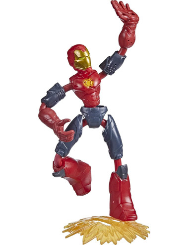 Avengers Marvel Bend and Flex Missions - Figura de Iron Man Fire Mission de 15 cm