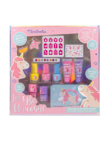 Martinelia Unicornio Set de uñas y labios con caja