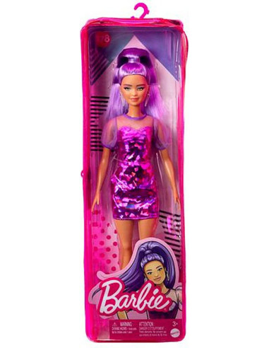 Barbie Fashionista Muñeca Morada Monocromática